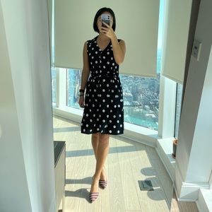 Agnes b polka dot button up collared dress